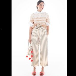 J. Crew Point Sur Paper-Bag Striped Pant NWT